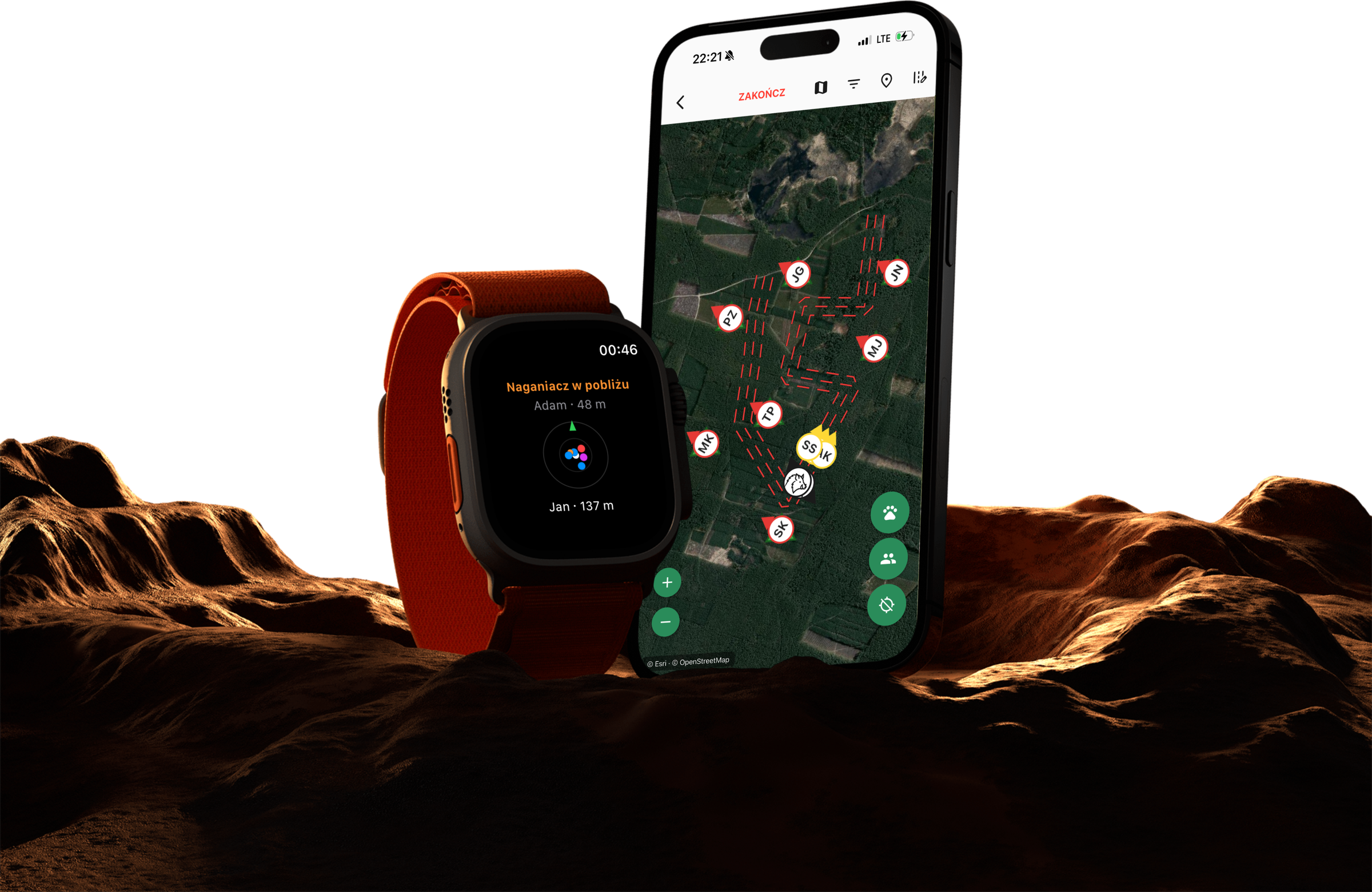 Naganiacze na Apple Watch i iPhonie — kompas oraz powiadomienie o zbliżeniu